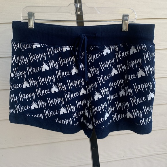 NEW Walt disney world “my happy place” cotton blend pajama shorts large - Picture 4 of 8